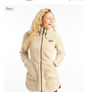 LL Bean Mountain Pile Fleece Coat